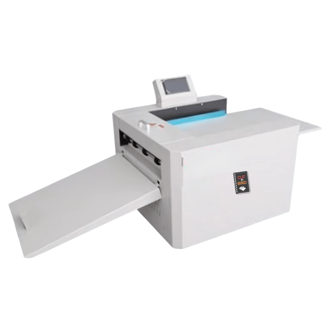 Paper Creasing Machine -Qcreaser Paper creasing machine with cutnbind logo - png