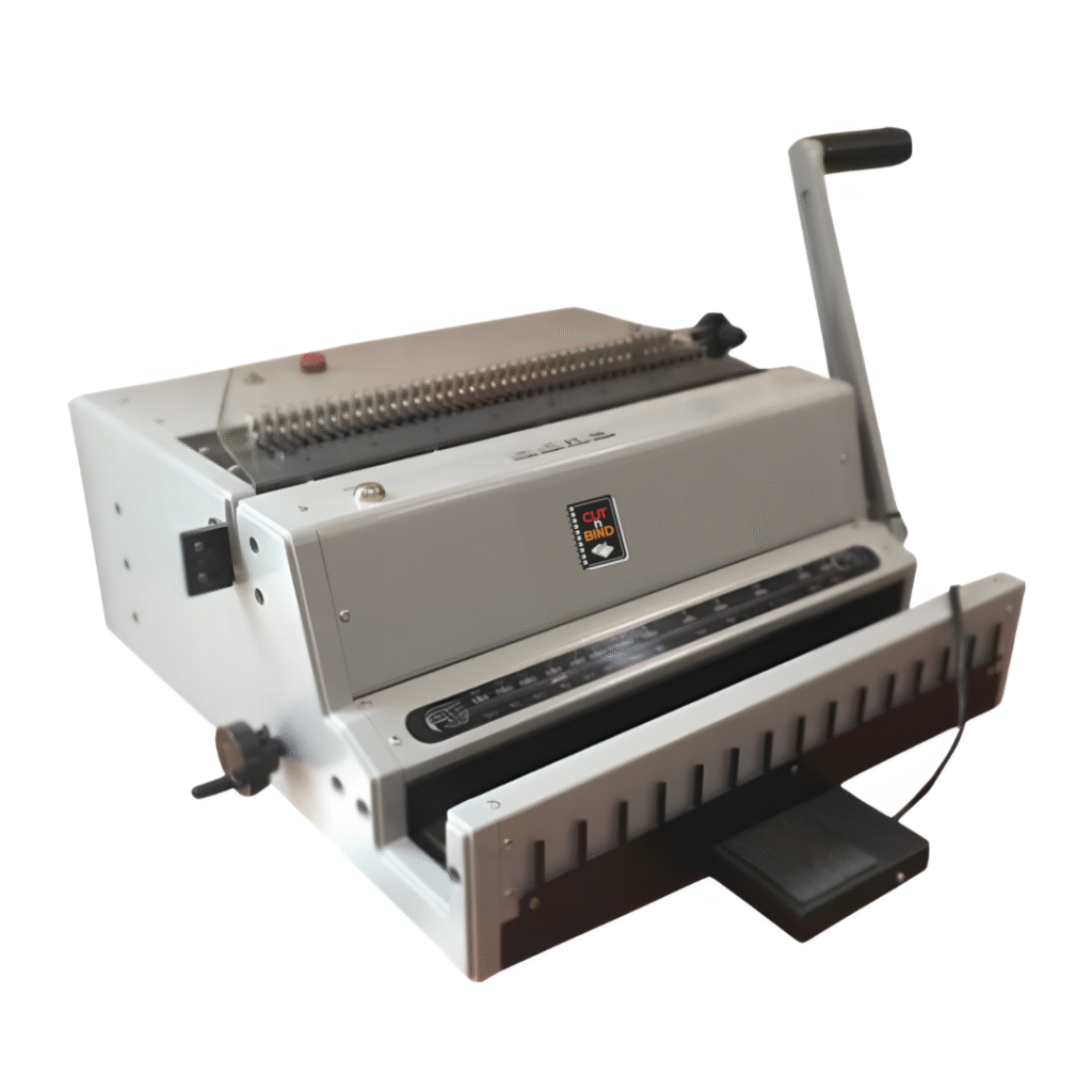 Wire binding machine with cutnbind logo - png