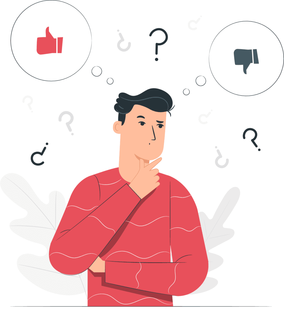 a person who confused about which product is good