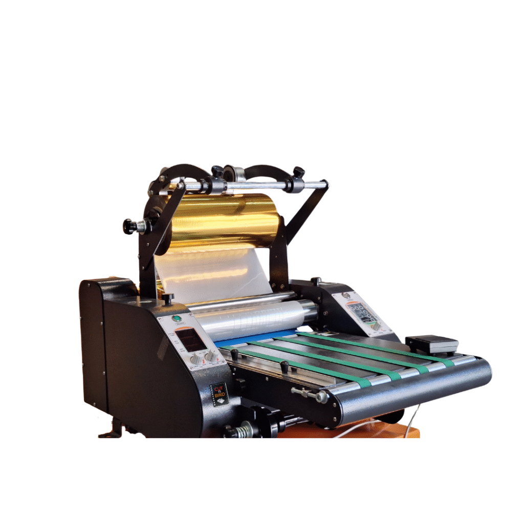 Foiling and Lamination Machine with cutnbind logo